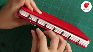 Coptic Stitch Bookbinding for Beginners Step by Step Demo [upl. by Nisen]