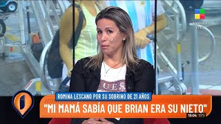 Romina Lescano hermana de Pablo habla de su sobrino de 21 años [upl. by Alamat]