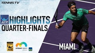 Highlights Federer Kyrgios Battle Into Miami 2017 SemiFinals [upl. by Ambur]