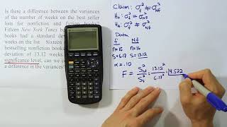 The F Test Comparing Two Variances Problem 1 [upl. by Iegres621]