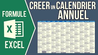 EXCEL  CRÉER UN CALENDRIER ANNUEL AUTOMATIQUE 📅  Fichier à télécharger [upl. by Mary]