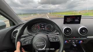 AUDİ A3 35 TFSI 150 HP 2020 0100 0200 acceleration and top speed [upl. by Dustin590]