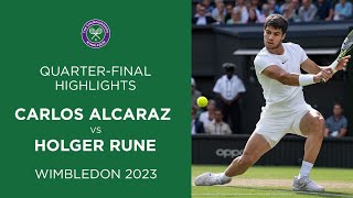 Carlos Alcaraz vs Holger Rune QuarterFinals Highlights [upl. by Sira]