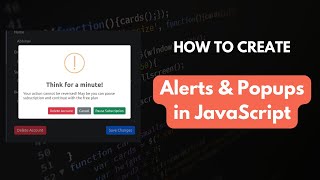 How to Create Alerts amp Popups using JavaScript  using SweetAlert with examples [upl. by Sesilu]