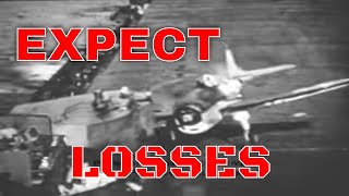 quotEXPECT LOSSESquot WWII NAVY AIRCRAFT CRASH LANDINGS AIRCRAFT CARRIER FLIGHT DECK Silent Film 89544 [upl. by Hallutama]