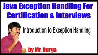 Java Exception Handling  Introduction to Exception Handling by Durga [upl. by Imer]