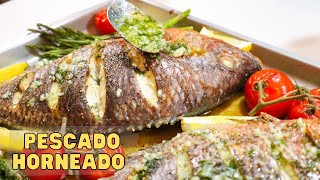 😋 SALMON AL HORNO Fácil y Rápido ► Receta de Salmón con ESPARRAGOS [upl. by Ewan]