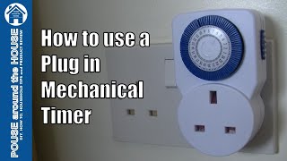 How to use a plug in mechanical timer Electronic plugin timer tutorial [upl. by Bernardina722]