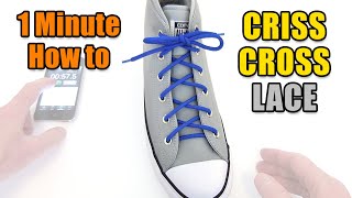 Criss Cross Lacing oneminute howto – Professor Shoelace [upl. by Lawford485]