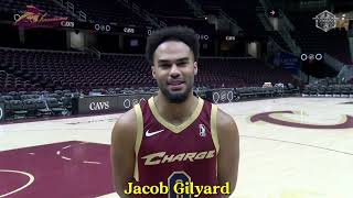 Cleveland Charge guard Jacob Gilyard at Charge Media Day from Rocket Mortgage Fieldhouse [upl. by Cicenia645]