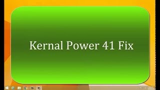 Kernel Power 41 Critical Error Restart shutdown problem Fix Latest Solution 2017 [upl. by Hnao]