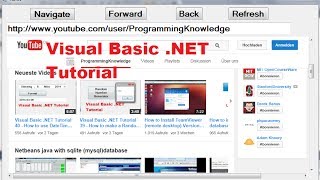 Visual Basic NET Tutorial 41  How to use the WebBrowser control in Visual Basic Net [upl. by Aivull]