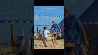 Nerd plays with the BEST beach volley players 🙌🤝 volleyball prank nerd [upl. by Harriott]