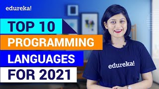 Top 10 Programming Languages For 2021  Best Programming Languages to Learn in 2021  Edureka [upl. by Ostap485]