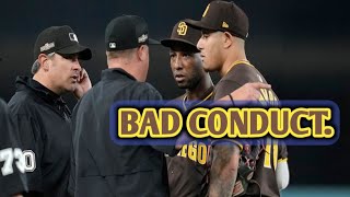 Padres v Dodgers turns ugly as the fans throw objects at players announcer asks them to stop [upl. by Aysab]