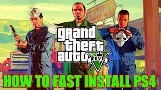 How to Fast Install Gta5 On Ps4  how to install gta 5 faster on ps4 2021 [upl. by Concordia]