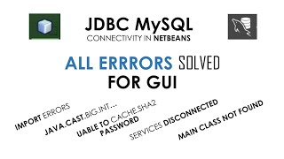 ❗ Errors❗☑️ in JDBC MySQL CONNECTIVITY Netbeans [upl. by Nadirehs]