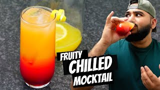 SUNRISE MOCKTAIL RECIPE  5 MIN  Halal Chef [upl. by Atilrep]