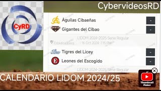 CALENDARIO DE LA LIDOM 202425 22092024 [upl. by Adnorhs]