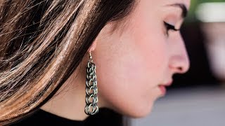 How to make Graduated Chainmail Earrings [upl. by Atinas]