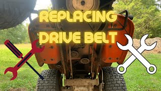 DIY Remove And Replace Drive Belt On Riding Mower [upl. by Yduj]