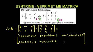 6 Matematika Klasa 12 Mesimi 6 Ushtrime Veprimet me matrica [upl. by Ocicnarf]