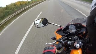 CBR 125R TOPSPEED on the Autobahn 150kmh [upl. by Asseralc]