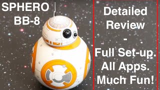 Sphero BB8  Detailed playtest Review  Unboxing Setup Fun  Tips for Sphero BB8 [upl. by Akahs]