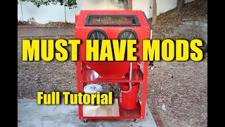 SAND BLASTING CABINET MODS Tutorial [upl. by Leamhsi601]