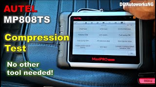 Compression Test WITHOUT a COMPRESSION GAUGE using Active Scan Tool AUTEL Scanner MP808TS [upl. by Lozano]