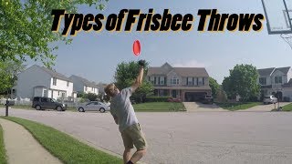 Types of Frisbee Throws Trick Shots [upl. by Ettegirb225]