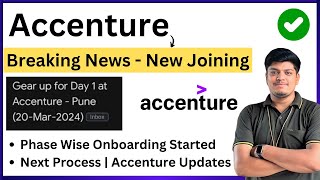 Accenture Breaking News  20 March 2024 Joining  Phase Wise Onboarding amp Joining  2022 2023 [upl. by Orthman584]