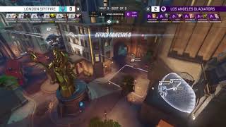 Gladiators vs Spitfire crazy first point Kings Row [upl. by Bibah990]