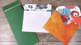 3 UNBELIEVABLY EASY DIY Envelopes Use What You Have To Make Your Own Envelopes Simple and FUN [upl. by Eedahs637]