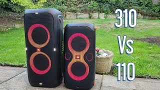 JBL Partybox 310 vs 110  Sound Comparison [upl. by Nnaycart]