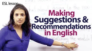 Making Suggestions and Recommendations  Free English Lesson [upl. by Odlanir]