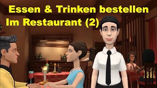 Deutsch lernen  2 Dialoge im Restaurant  Essen und Trinken [upl. by Wilterdink]