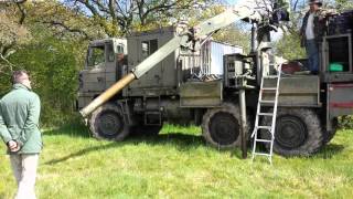 Foden FH70 Gun Tractor Hiab operation [upl. by Atinele]