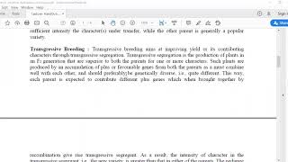 Transgressive Breeding importance of breeding types of hybridization intervarietal hybridization [upl. by Nalyt538]