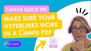 Canva Quick Tip  Heres How to Make Sure Your Hyperlinks Work in a Canva PDF [upl. by Goldina]