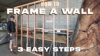 DIY Basement Wall Framing How to Finish a Basement Ep 2 [upl. by Lek]