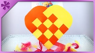 DIY Paper heart envelope ENG Subtitles  Speed up 59 [upl. by Hill]