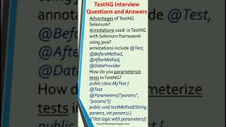 TestNG Framework in SeleniumTestNG TutorialTestNG Interview Questions and AnswersTestNG framework [upl. by Merilyn162]