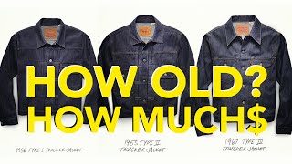 Levi’s Vintage Denim Jackets How To Date Them How To Rate Them And What Are They Worth [upl. by Onafets]