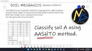 TAGLISH Problem AASHTO Soil Classification System [upl. by Artinak311]