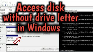 How to access drivedisk without drive letter in windows [upl. by Gardy]