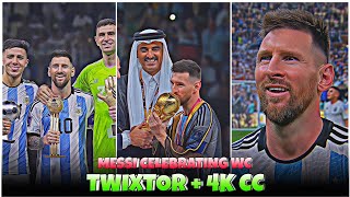 Messi Celebrating World Cup  Comp  Best 4k Clips  CC High Quality For Editing 🤙💥 part11 [upl. by Locin393]