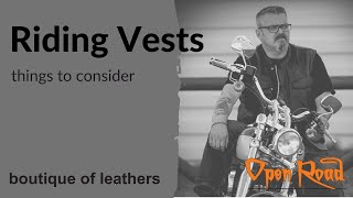 Motorcycle Vest Styles Overview [upl. by Egiap]