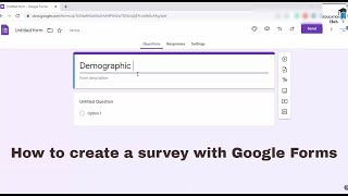 how to create online questionnaire l how to use Google Form l step by step guide [upl. by Annaitat]