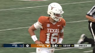 Arch Manning throws TD pass on first play replacing Quinn Ewers  ESPN College Football [upl. by Low]